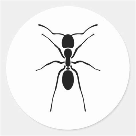 Black Ant Print Custom Classic Round Sticker Zazzle