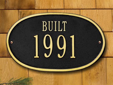 Now, on facebook you can choose from a. Year BUILT Sign - Custom Metal Plaque