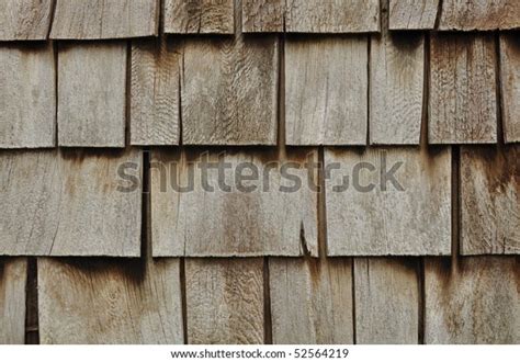 Aged Wooden Shingle Background Copyspace Stock Photo 52564219