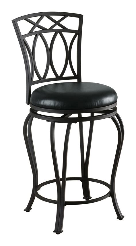 Our wood and wooden barstools can come unfinished if you'd. Coaster 122059 Swivel Metal and Black Leatherette Bar Stool