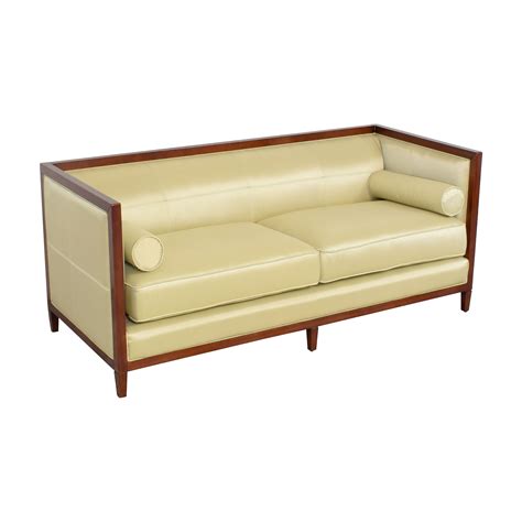 Singularly outstanding, this sophisticated sofa makes the right spot. 73% OFF - Baker Furniture Baker Archetype Wood Banded Sofa ...
