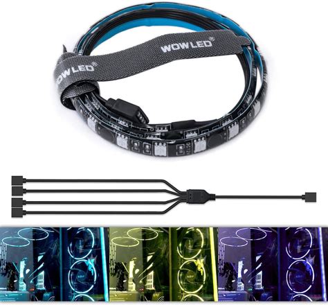 Wowled Pc Gaming Rgb Led Strip Magnetic For Desktop Computer Case