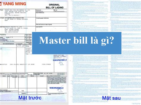 What Is A Master Bill Of Lading With Picture