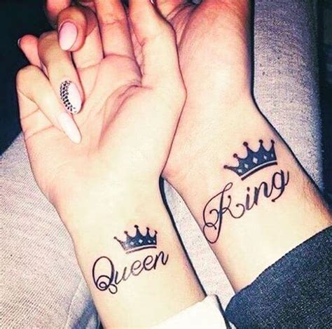 165 matching king and queen tattoos for couples 2021