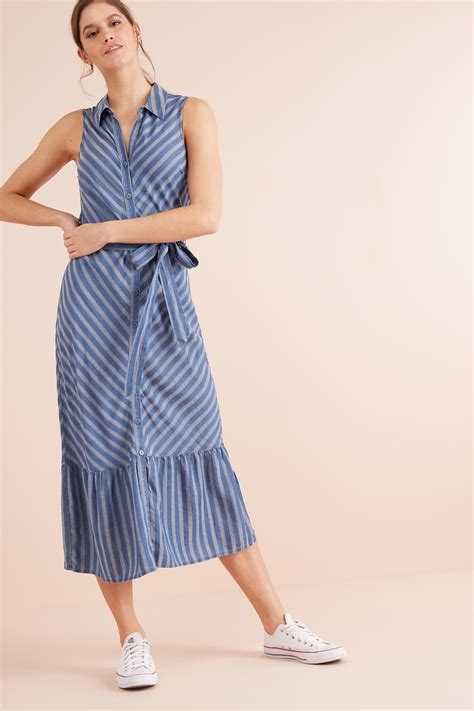 Buy Blue Striped Shirt Dress From The Next Uk Online Shop Striped