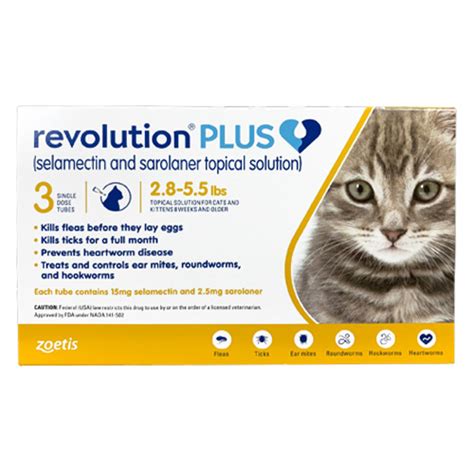Revolution contains selamectin which is unique in that it has been specifically designed for cats and dogs. Buy Revolution Plus for Cats Online at CanadaPetCare.com