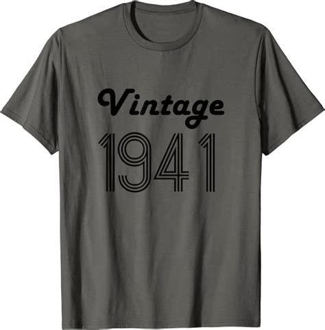 80th Birthday Ts For Her Age 80 Year Old Mom Vintage 1941 T Shirt Uk Fashion