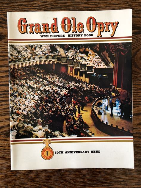1975 Grand Ole Opry Picture History Book ~ 50th Anniversary Signed