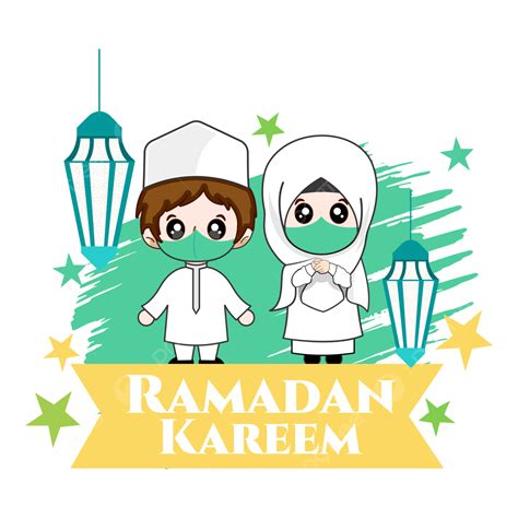 Gambar Ramadan Kareem Bulan Islam Anak Anak Muslim Yang Lucu Merayakan