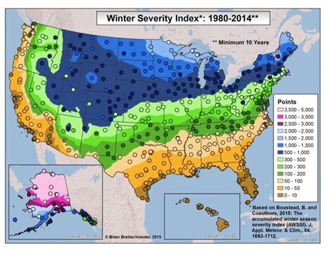 Where Are Winters The Worst The Winter Severity Index Has The Answer Brilliant Maps