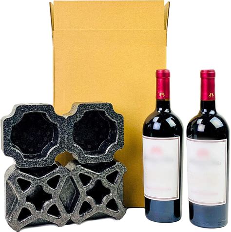 Epe Usa Universal Double Bottle Wine Shipping Box 1 Pack All In One Protective