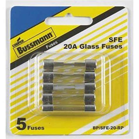 Bussman Glass Tube Fuse Bpsfe 20 Rp