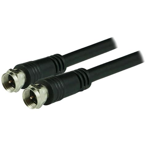 Ge 25ft Rg6 Coaxial Cable F Type Double Shielded Coax Black 33598