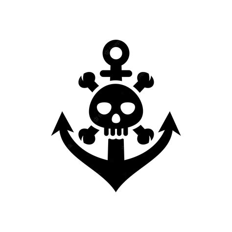 Premium Vector Skull And Anchor Vector Design Pirate Logo