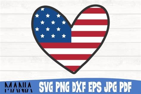 American Heart Svg Cut File Design Graphic By Silhouettemania