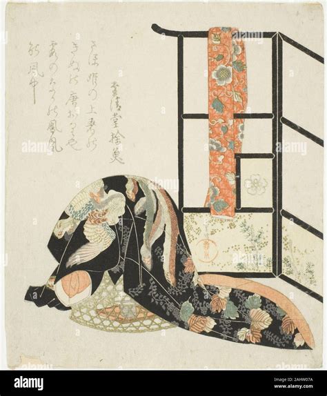 yanagawa shigenobu i scenting a kimono with incense japan color woodblock print shikishiban