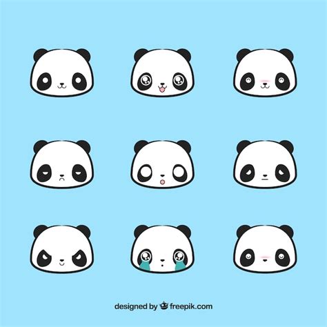 Leuke Glimlach Panda Premium Vector