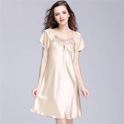 Buy Women Bath Robes Nightdress Silk Satin Nightgown