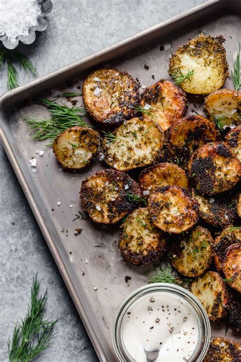 Crispy Garlic Ranch Roasted Potatoes The Real Food Dietitians