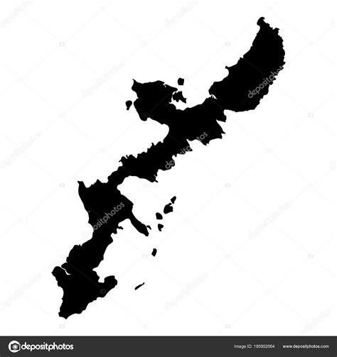 Okinawa island is the largest of the okinawa islands and the ryukyu (nansei) islands of japan in the kyushu region. Okinawa map outline | Okinawa Island map Island silhouette icon Isolated Okinawa Island black ...