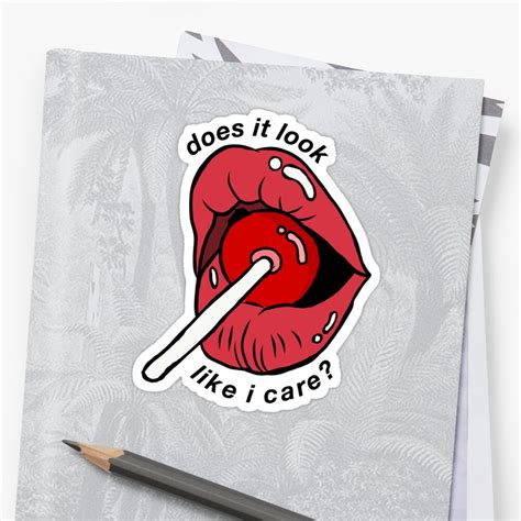 Thank you for what you do! "Baddie Lollipop Lips" Sticker by isabellerane | Redbubble