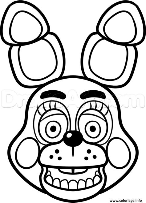 Coloriage Mangle Golden Freddy Face Fnaf Coloring Pages