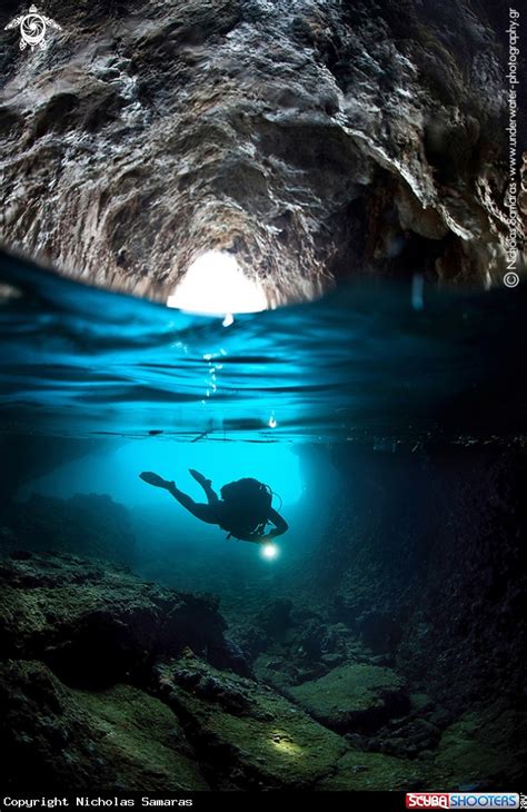 Cave Diving In Trikeri Greece Underwater World Cave Diving
