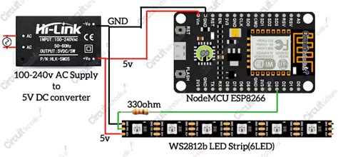 Diy Alexa Controlled Rgb Smart Bulb Using Esp8266 Circuit Schools