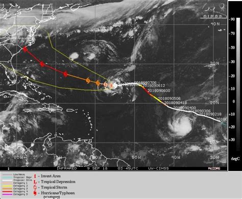 Florence, Helene, Isaac e Invest 94L