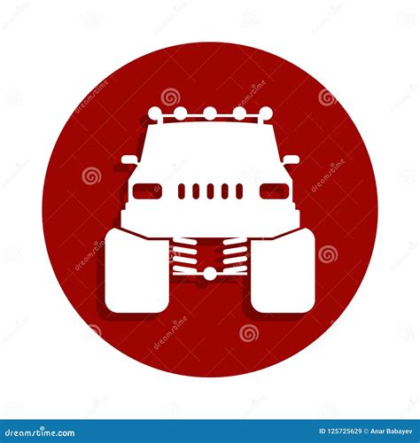 Race Track Icon In Badge Style One Of Monster Trucks Collection Icon