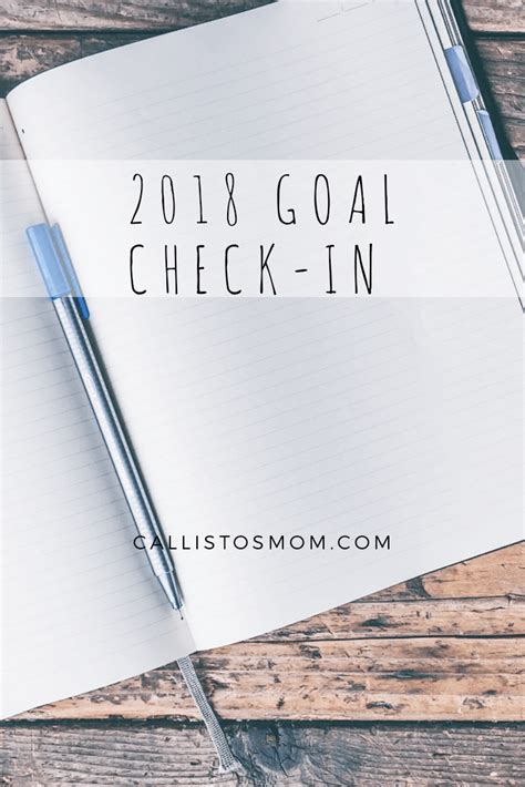 2018 Goal Check In Health Blog And Self Improvement Callistos