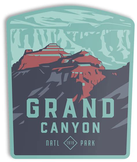 Grand Canyon National Park North Rim Sticker The Landmark Project