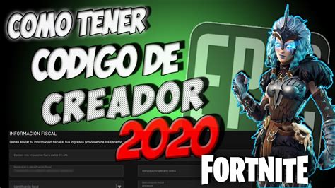 Como Tener Codigo De Creador Fortnite Epic Ver Descripcion Youtube