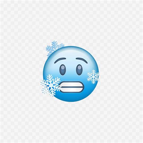 Cold Weather Frozen Blue Emoji Isolated Vector 16097023 Vector Art