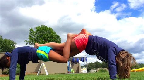 2 People Gymnastics Moves 2 Youtube