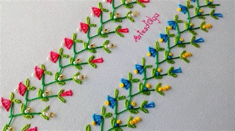 Hand Embroidery Decorative Stitches 7 Bordado A Mano Puntadas