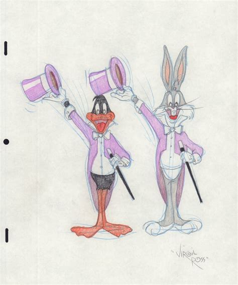 Bugs Bunny And Daffy Duck Singing And Dancing Looney Tunes Color Art