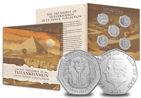 2023 The Treasures Of Tutankhamun Bu 50p Set Iom Coins