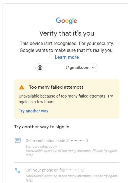 How To Solve You Ve Tried To Sign In Too Many Times Error In Gmail Make Tech Easier