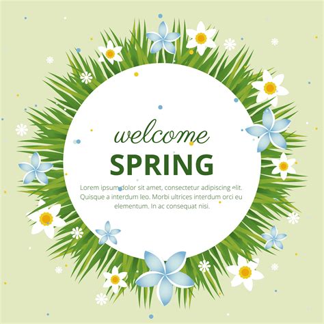 Spring Vector Greeting Card Design 174760 Vector Art At Vecteezy