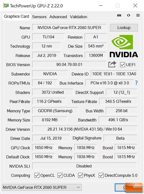Nvidia Geforce Rtx 2080 Super Video Card Review Page 2 Of 19 Legit
