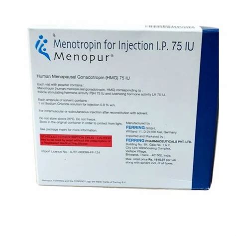 Menopur 75 Iu Injection Packaging Type Box Packaging Size 10 Vial At Rs 949box In New Delhi