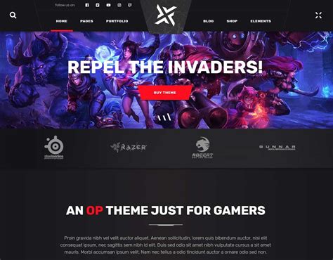 25 Esports Website Template Designs for Gaming Website | Website template design, Website ...