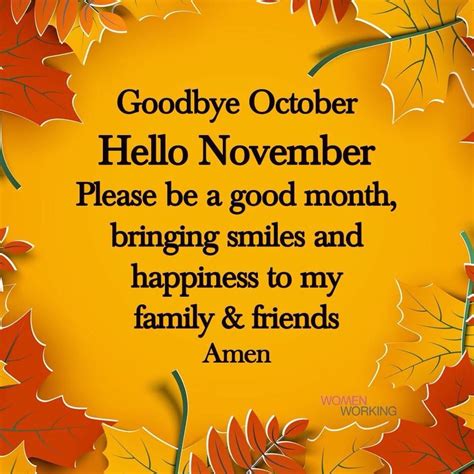 Please Be A Good Month Goodbye October Hello November Pictures Photos