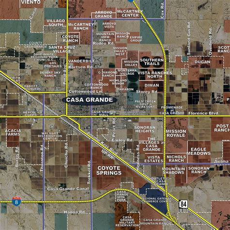 Pinal County Aerial Wall Mural Landiscor Real Estate Mapping