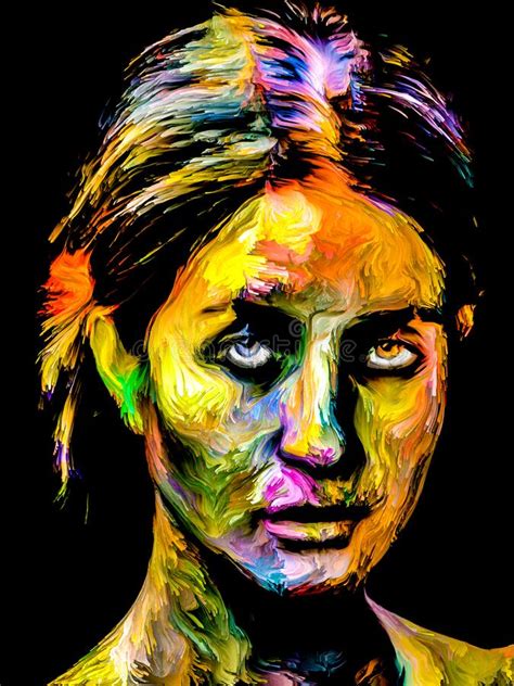 Colorful Abstract Female Portrait Stock Illustration Illustration Of