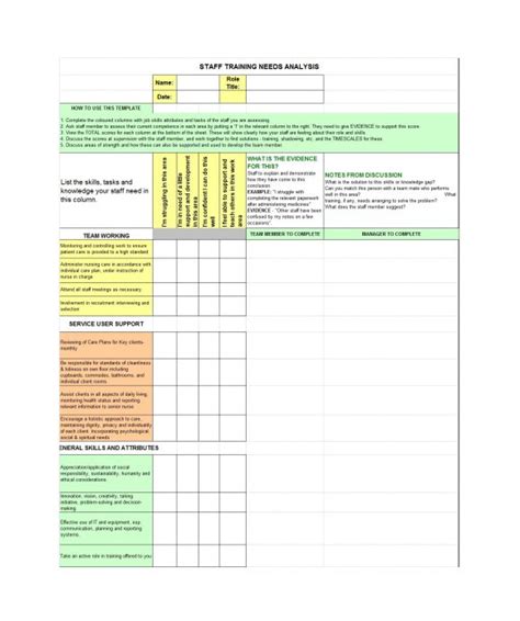 10 Needs Assessment Templates Word Excel Amp Pdf Templates