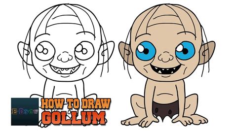How To Draw Gollum Lord Of The Rings Art Tutorial Easy