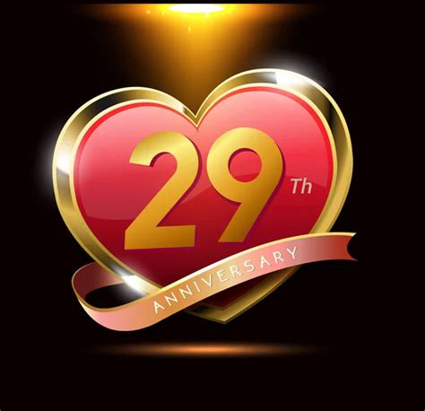 28th Anniversary Logo Red Heart — Stock Vector © Ariefpro 86351454