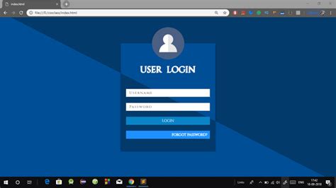 How To Create A Login Form With Html And Css Page Design W3codepen
